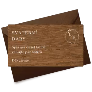 Dřevěná kartička dary RODIGO
