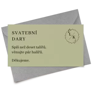 Papírová kartička dary RODIGO