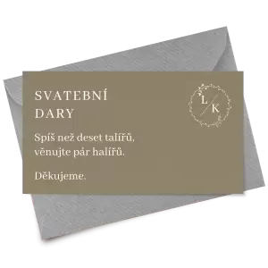 Papírová kartička dary RODIGO