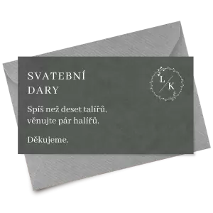 Papírová kartička dary RODIGO