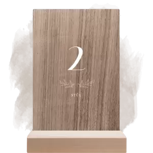 Dřevěné číslo stolu MINA