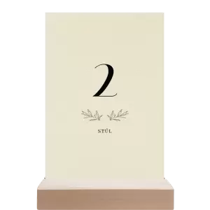 Papírové číslo stolu MINA