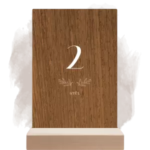 Dřevěné číslo stolu MINA
