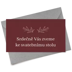 Papírová pozvánka MINA