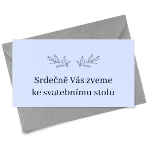 Papírová pozvánka MINA