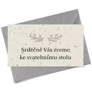 Papírová pozvánka MINA