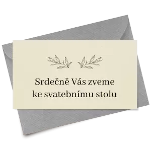 Papírová pozvánka MINA