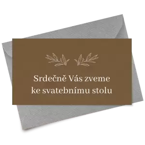 Papírová pozvánka MINA