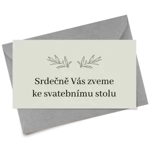 Papírová pozvánka MINA