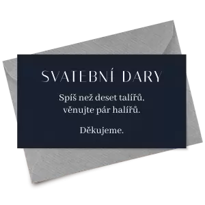 Papírová kartička dary MINA