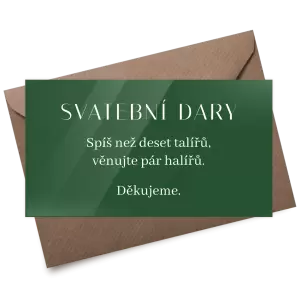 Plexi kartička dary MINA