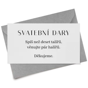 Papírová kartička dary MINA