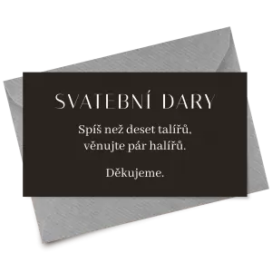 Papírová kartička dary MINA