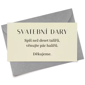 Papírová kartička dary MINA