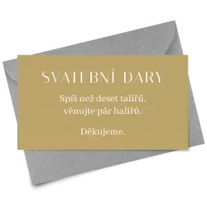Papírová kartička dary MINA