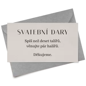 Papírová kartička dary MINA