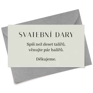 Papírová kartička dary MINA