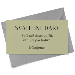 Papírová kartička dary MINA