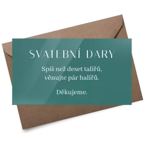 Plexi kartička dary MINA