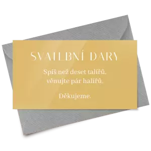 Papírová kartička dary MINA