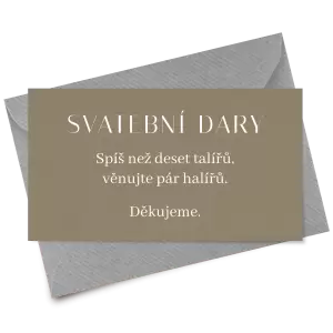 Papírová kartička dary MINA