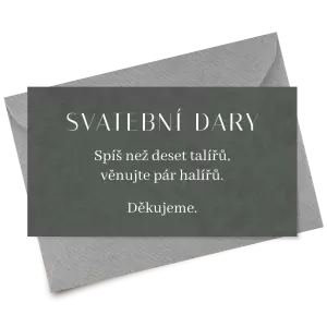 Papírová kartička dary MINA