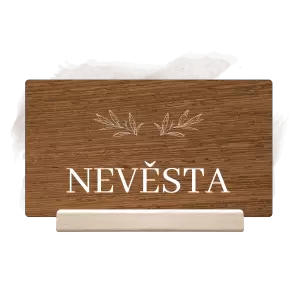 Dřevěná jmenovka MINA