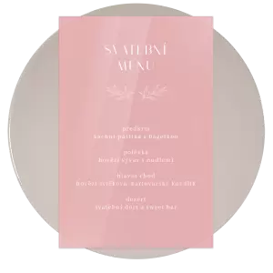 Plexi svatební menu MINA