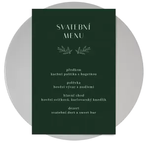 Papírové svatební menu MINA