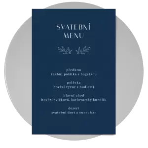 Papírové svatební menu MINA