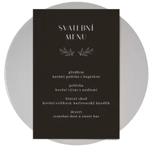 Papírové svatební menu MINA