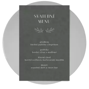 Papírové svatební menu MINA