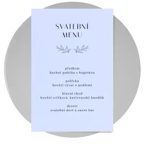 Papírové svatební menu MINA