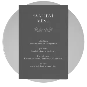 Papírové svatební menu MINA