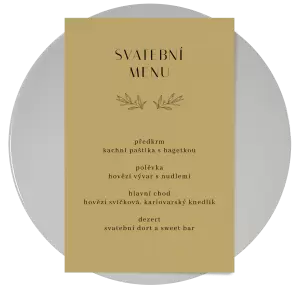 Papírové svatební menu MINA