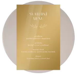 Plexi svatební menu MINA