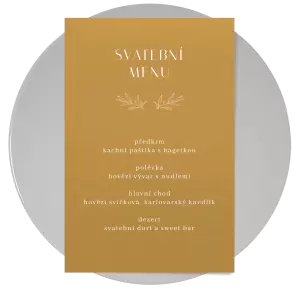 Papírové svatební menu MINA