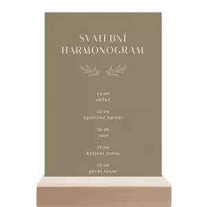 Papírový harmonogram MINA