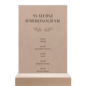 Papírový harmonogram MINA