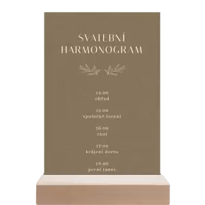 Papírový harmonogram MINA