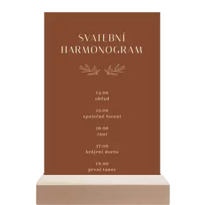 Papírový harmonogram MINA