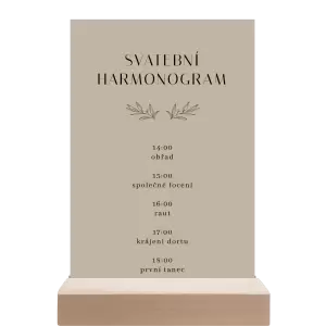 Papírový harmonogram MINA