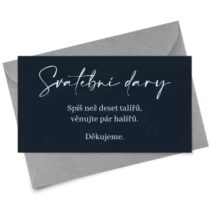 Papírová kartička dary EASY