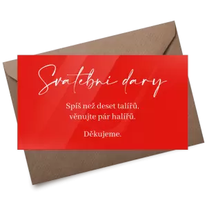 Plexi kartička dary EASY