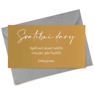 Papírová kartička dary EASY