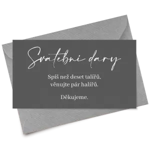 Papírová kartička dary EASY