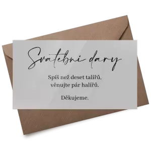 Plexi kartička dary EASY
