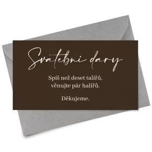 Papírová kartička dary EASY