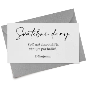 Papírová kartička dary EASY