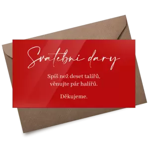 Plexi kartička dary EASY